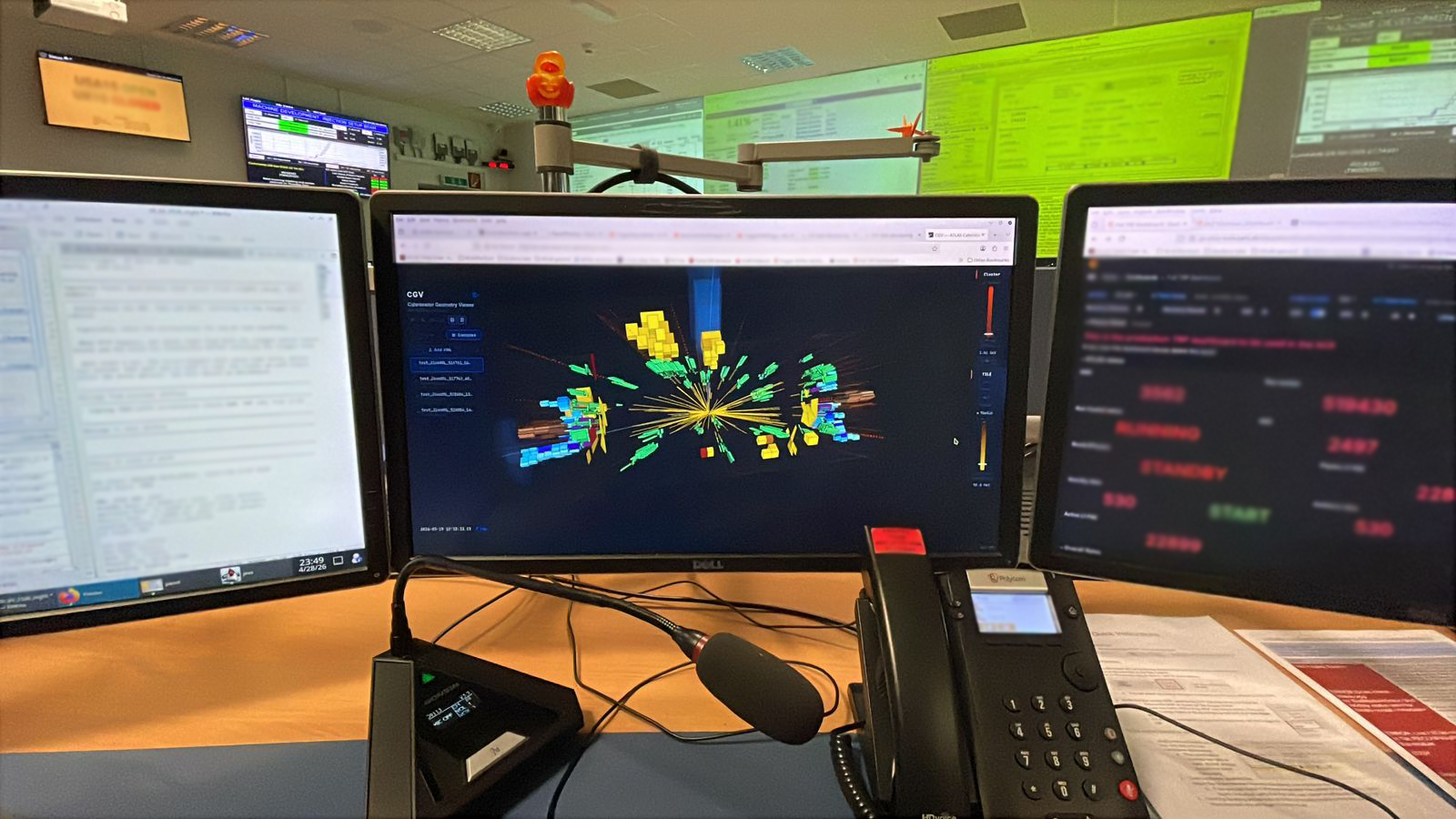 CGVWeb running in online mode on a shifter workstation at the ATLAS Control Room
