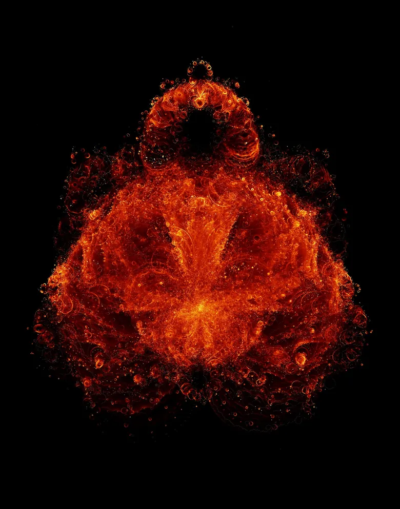 O Buddhabrot, o conjunto de Mandelbrot desenhado pelos caminhos dos pontos que fogem